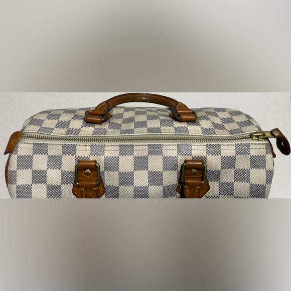Louis Vuitton Speedy 30 Damier Azur Canvas Leather - Picture 8 of 16